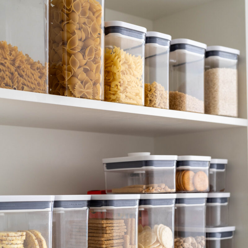 Pantry storage and organisation.