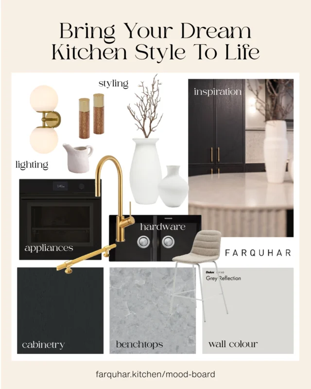 Have you used our Farquhar mood board creator yet?
Upload your inspiration images, then browse through our product ranges to create your own materials palette.
Head to our website to try it out at farquhar.kitchen/mood-board